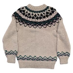 90s Youth Chunky Knit Patterned Pullover Sweater